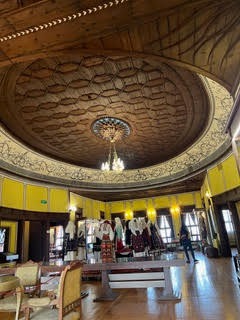 Inside of a mansion built in the Bulgarian Revival style